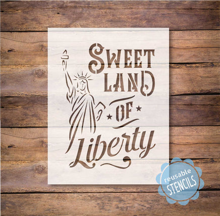 WallCutz Stencil Sweet Land of Liberty / Patriotic Stencil