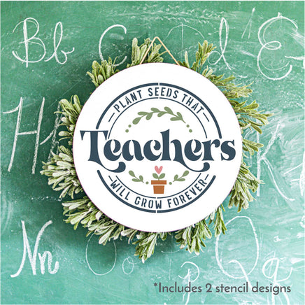 WallCutz Stencil Teacher Bundle / Back to School Stencils