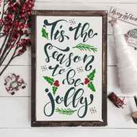 WallCutz Stencil Tis The Season to Be Jolly - Christmas Stencil
