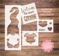 WallCutz Stencil Valentine Gnome - Porch stencil