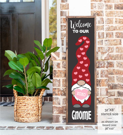 WallCutz Stencil Valentine Gnome - Porch stencil