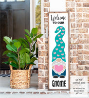 WallCutz Stencil Valentine Gnome - Porch stencil