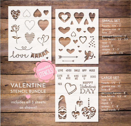 WallCutz Stencil Valentine Stencil Bundle