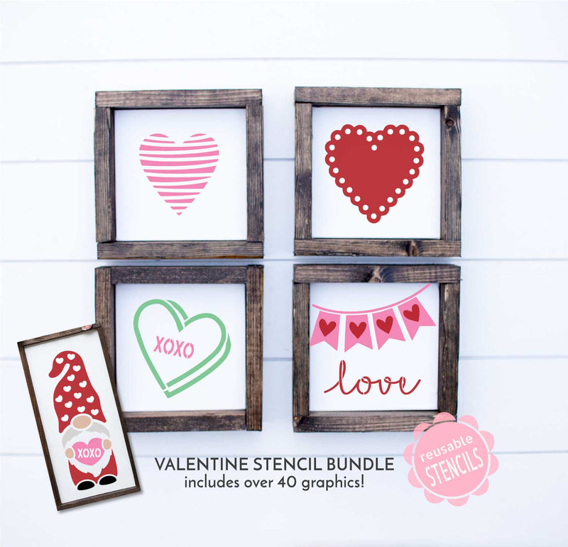 Valentine Stencil Bundle WallCutz Crafts