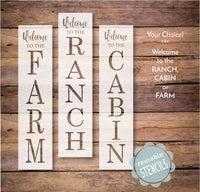 WallCutz Stencil Welcome to the Ranch / Farm / Cabin / Your Choice of Stencil