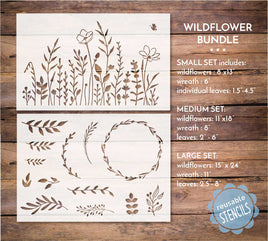 WallCutz Stencil Wildflower Stencil Bundle