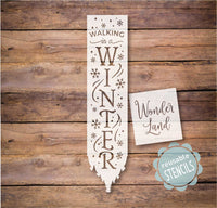 WallCutz Stencil Winter Wonderland / Porch Leaner stencil