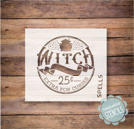 WallCutz Stencil Witch Spells - halloween stencil