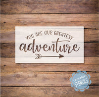 WallCutz Stencil You Are Our Greatest Adventure / Nursery Stencil wallcutz